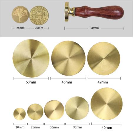 Wax Seal Stamp Set - Pirinç Mühür Başlığı ile Logonuzla Kişiselleştirilmiş