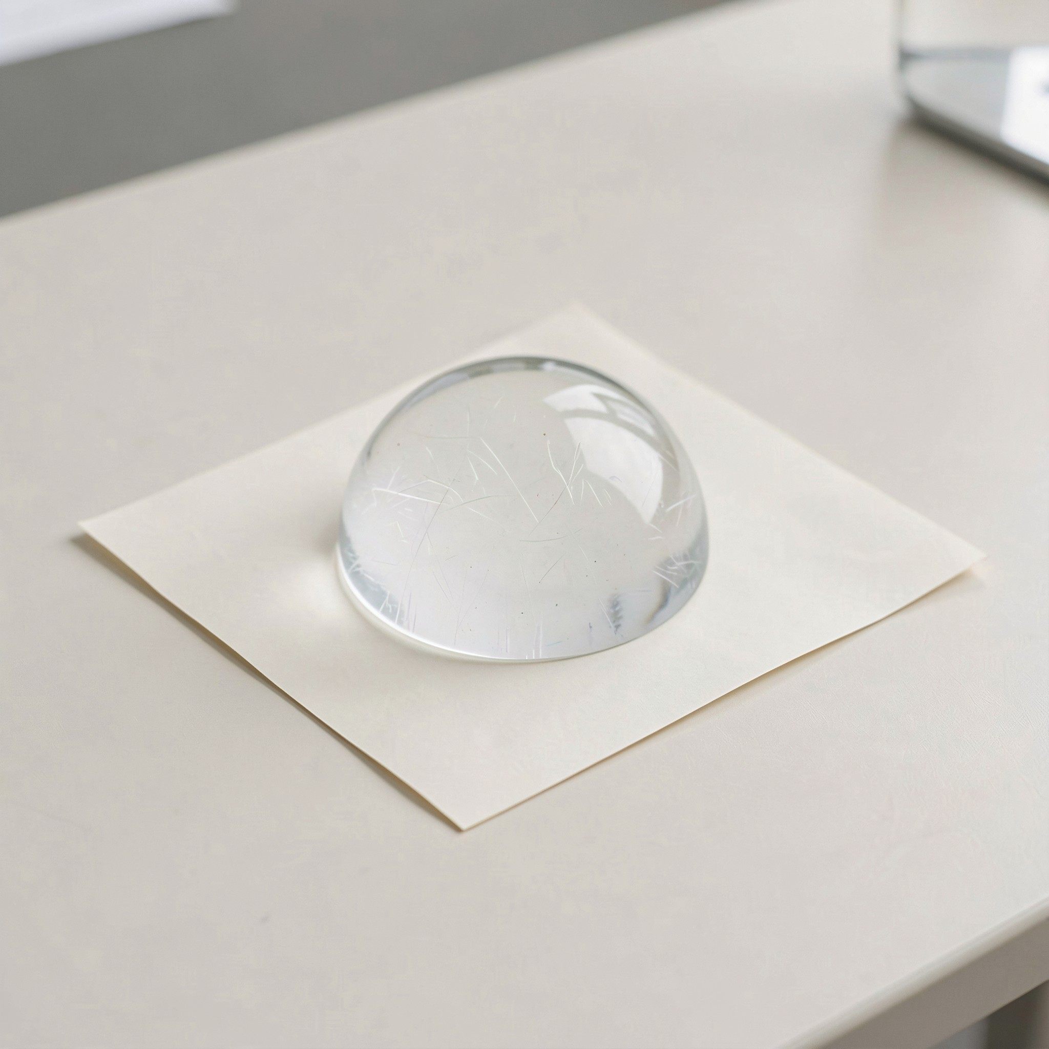 Paper Weight Crystal - 6 Adet Şeffaf Kristal Küre, Yarımküre