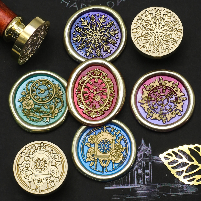 Wax Seal Stamp Set - Retro Saat Balmumu Damga Ayı Tavşan